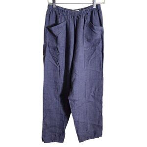 Potpourri Designs 100% Linen Lagonlook Wide Leg Pull On Pants Size XS/S